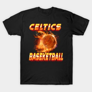 Vintage Basketball Colorful Celtics Beautiful Name Teams T-Shirt